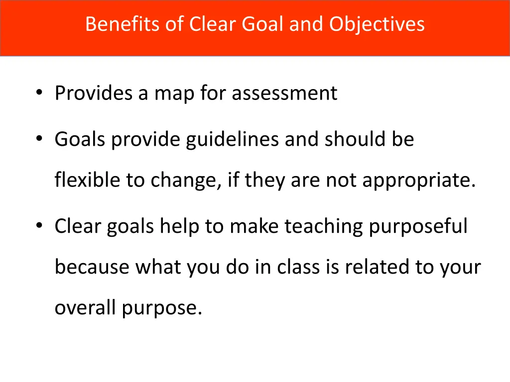 benefits of clear goal and objectives 1
