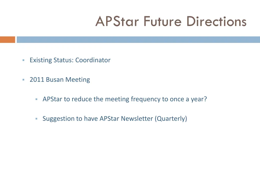 apstar future directions