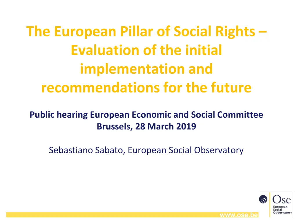 the european pillar of social rights evaluation