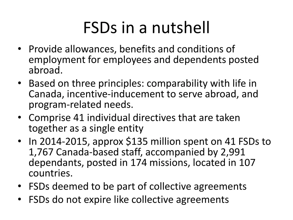fsds in a nutshell
