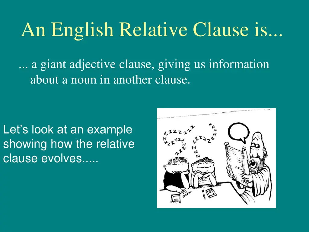 an english relative clause is