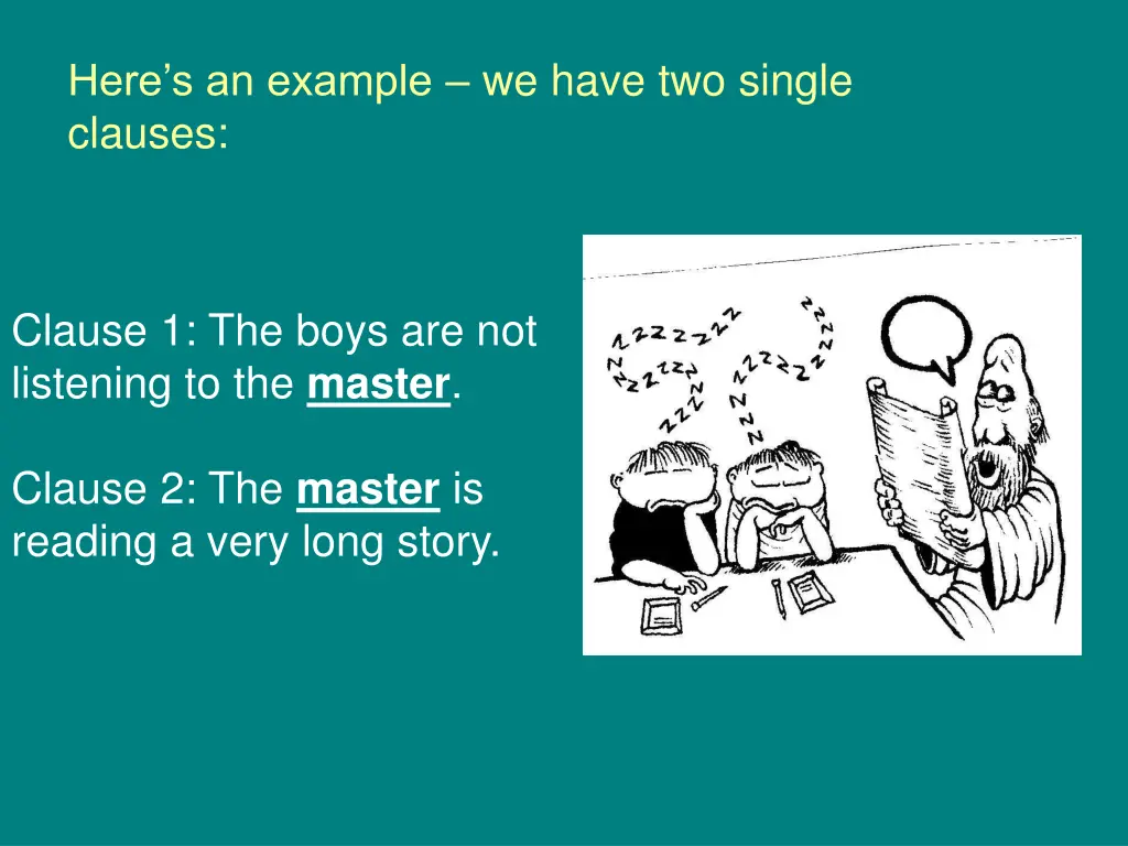 here s an example we have two single clauses