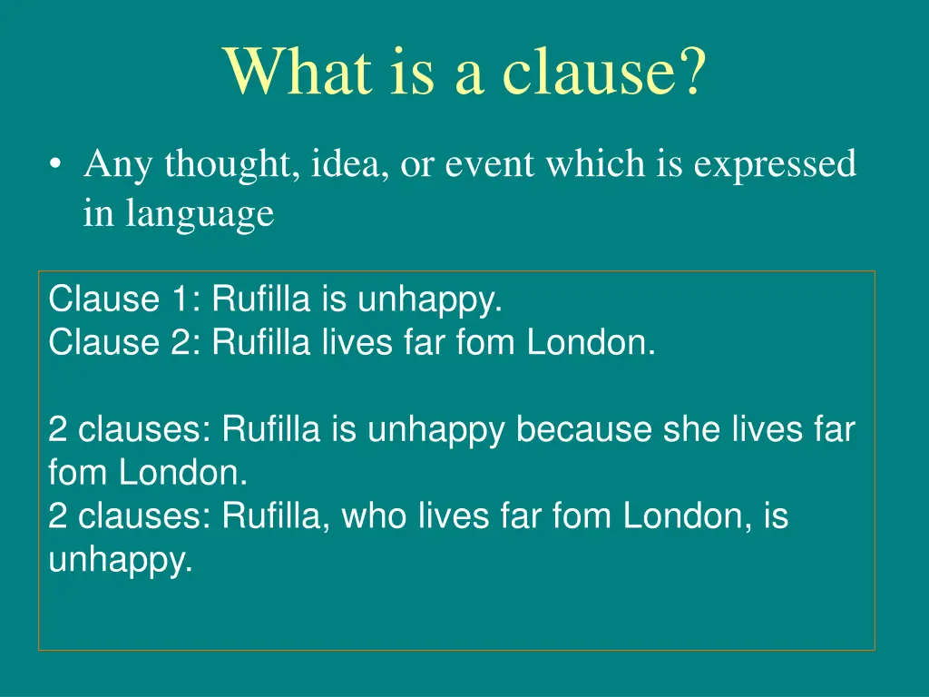 what is a clause