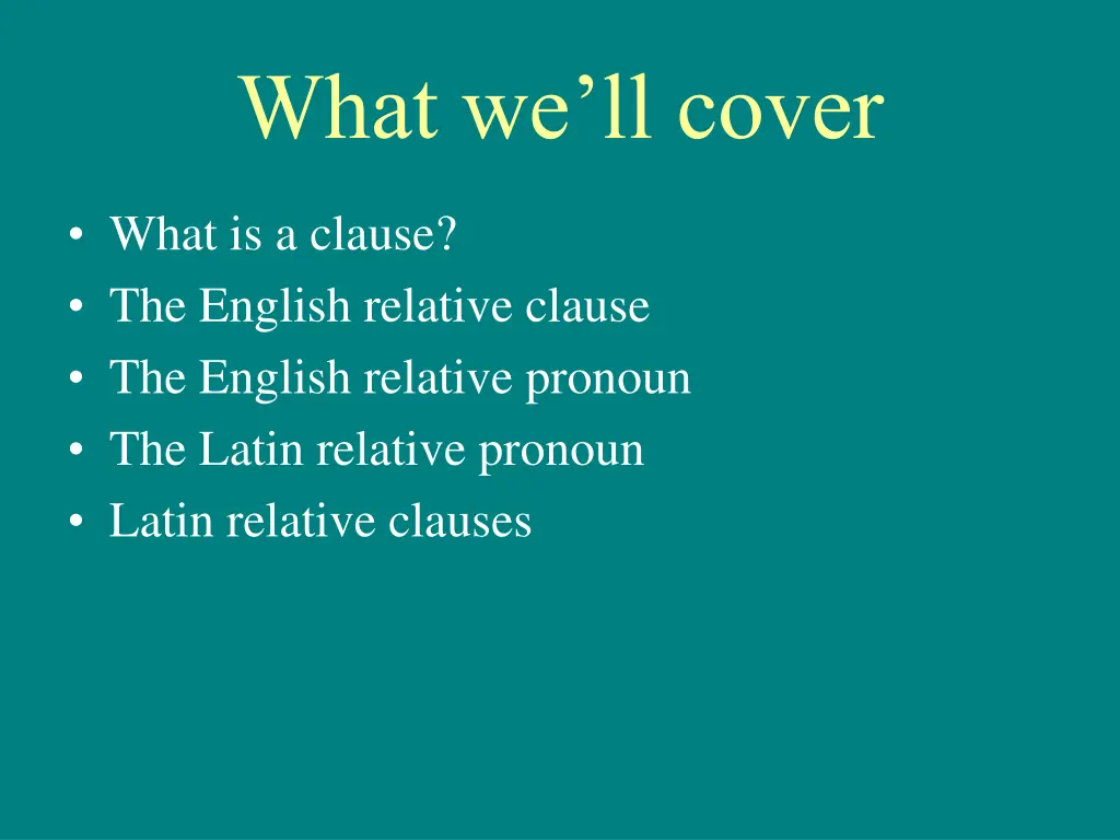 what we ll cover