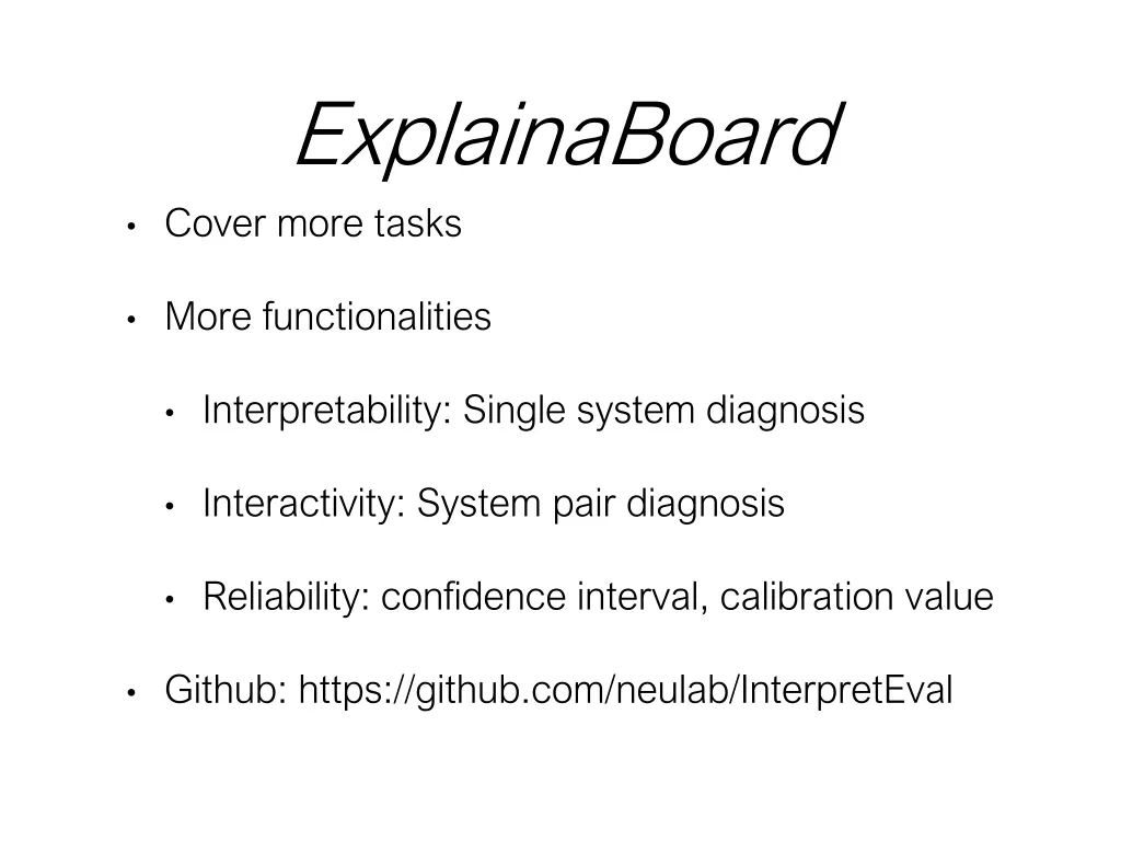 explainaboard cover more tasks