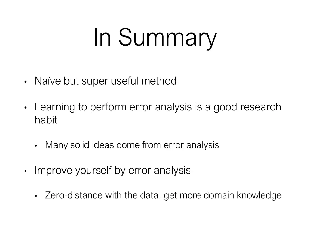 in summary