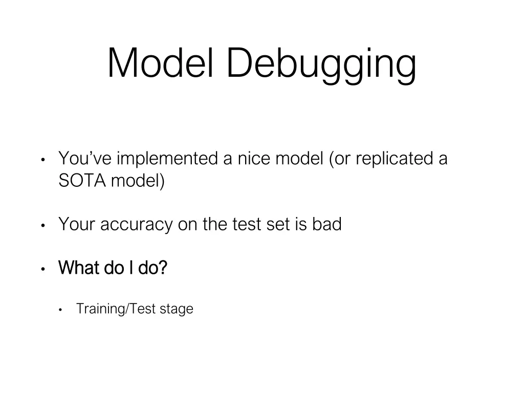 model debugging