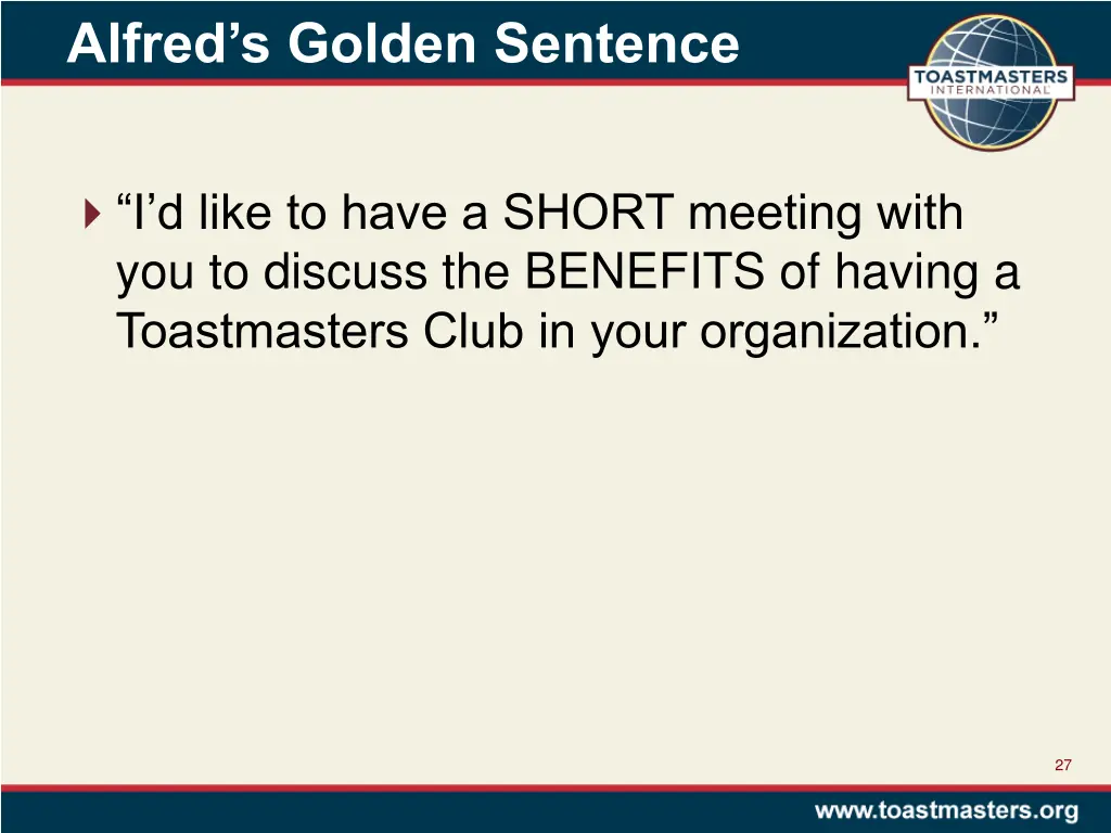 alfred s golden sentence