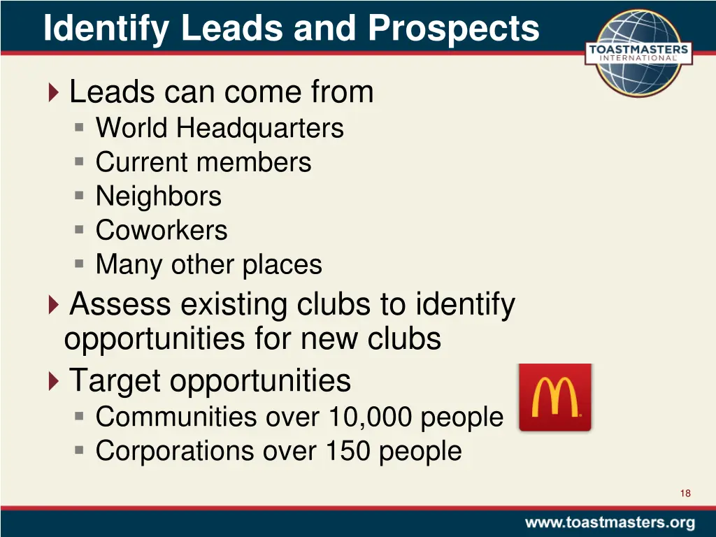 identify leads and prospects