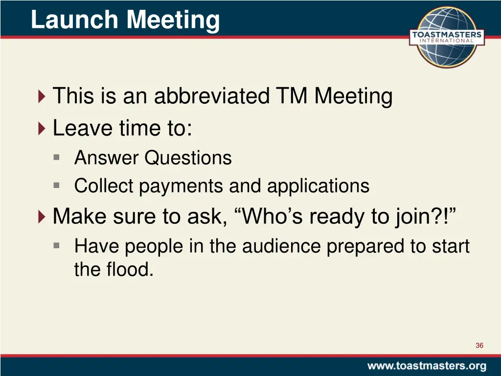 launch meeting