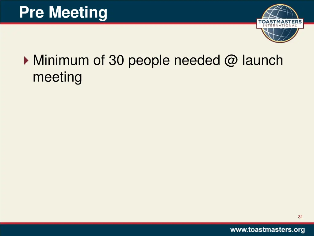 pre meeting 1