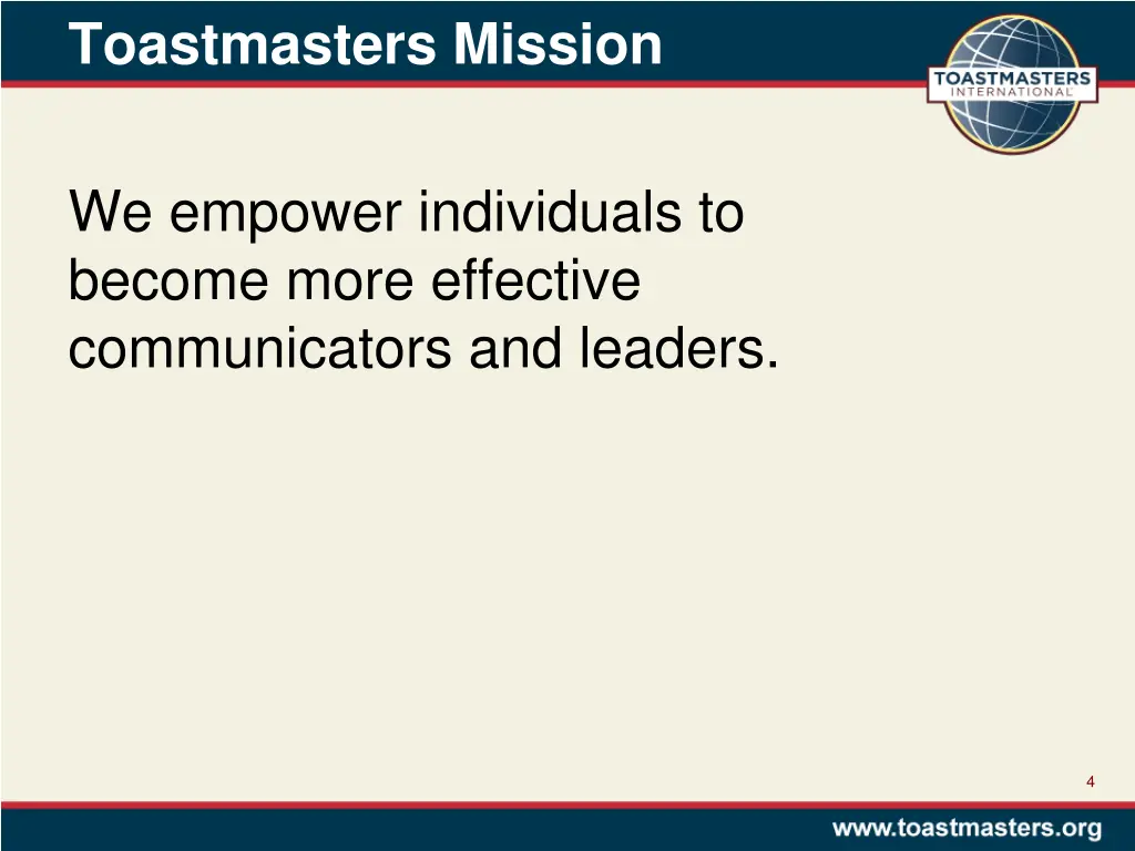 toastmasters mission