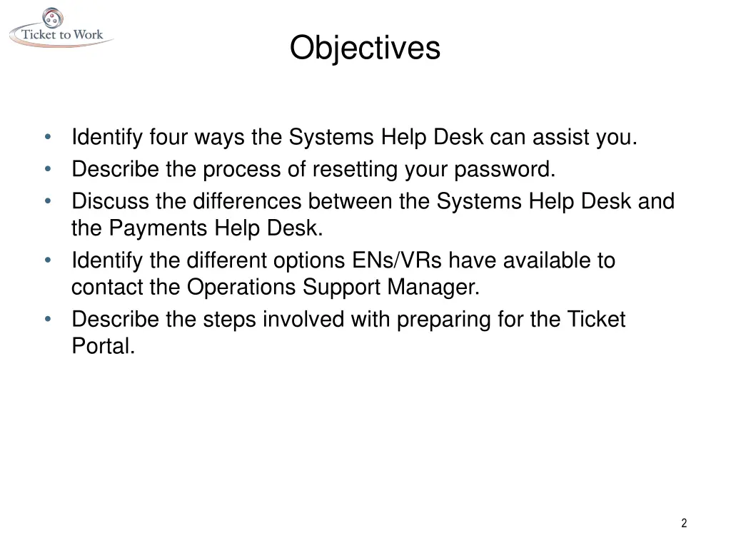 objectives