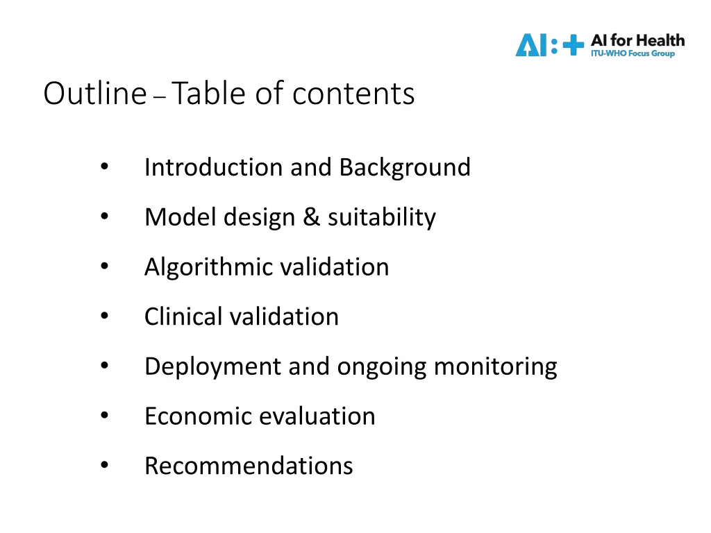 outline table of contents