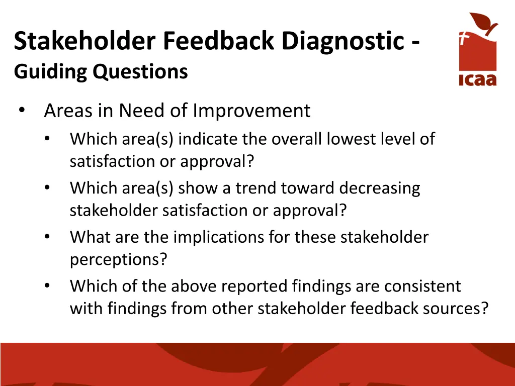 stakeholder feedback diagnostic guiding questions 1