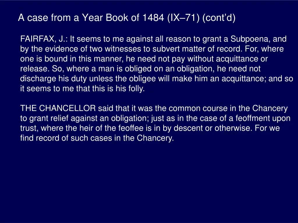 a case from a year book of 1484 ix 71 cont d