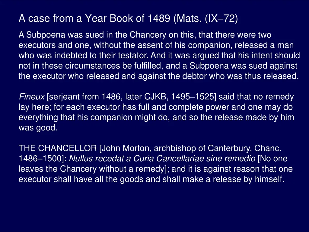 a case from a year book of 1489 mats ix 72