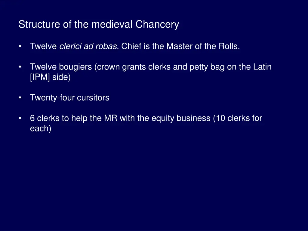 structure of the medieval chancery