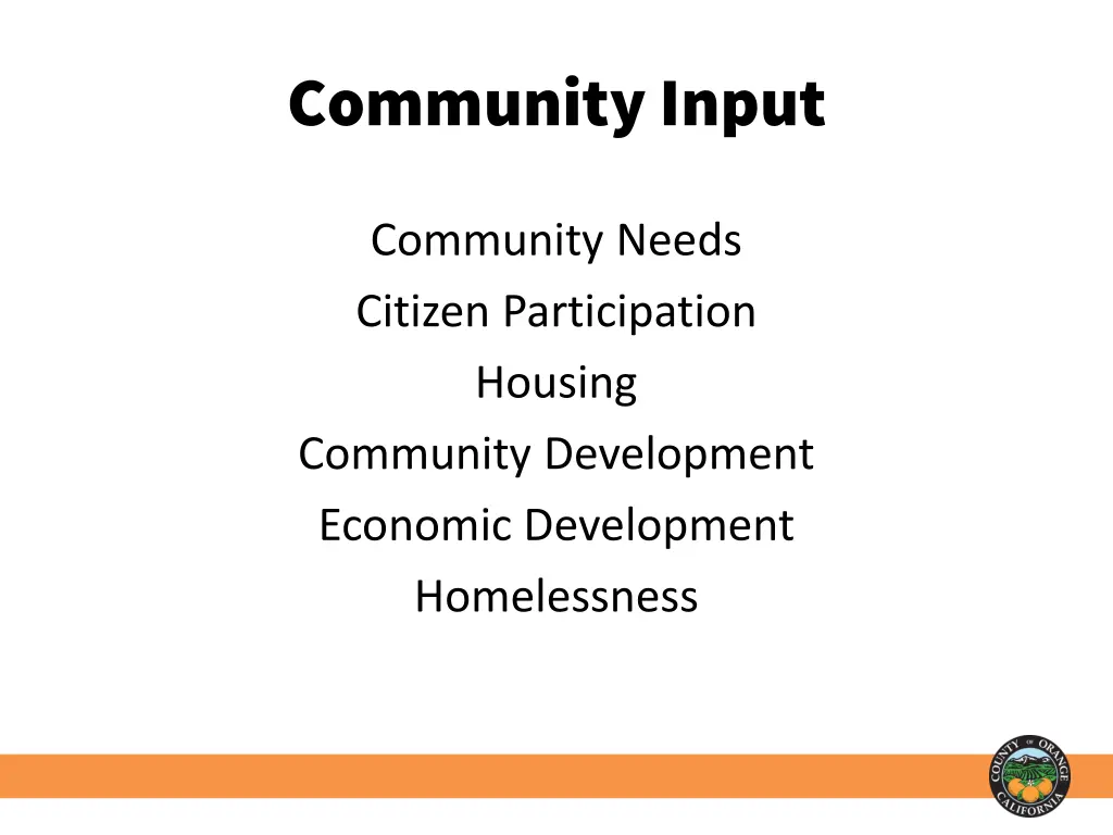 community input
