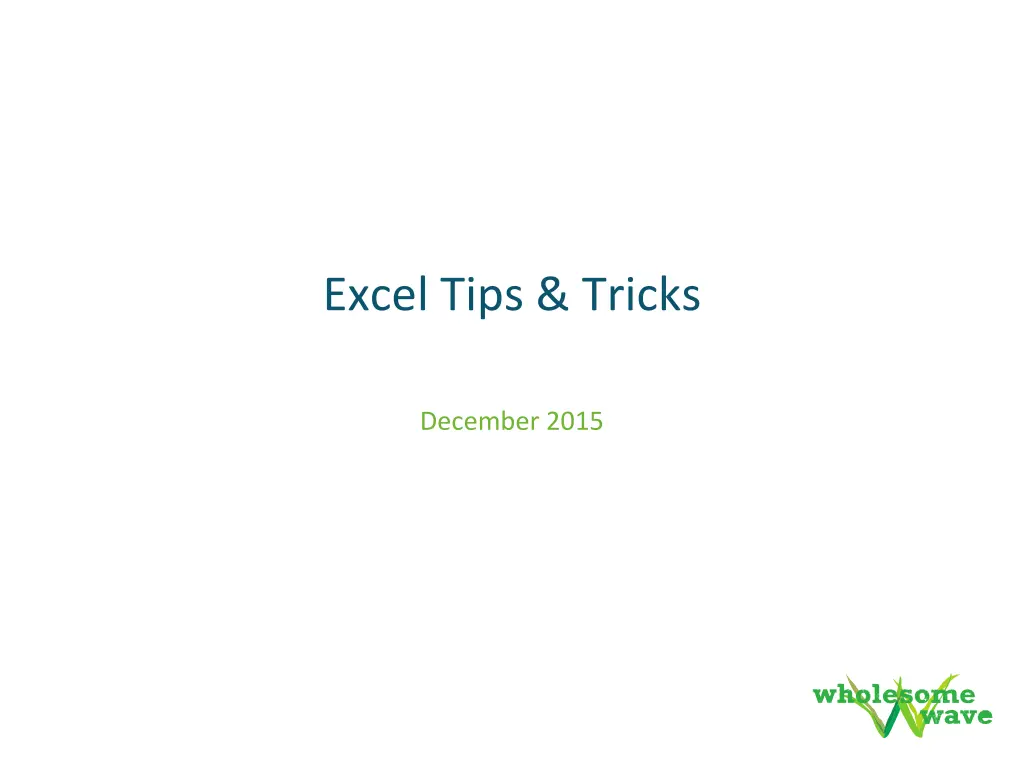 excel tips tricks