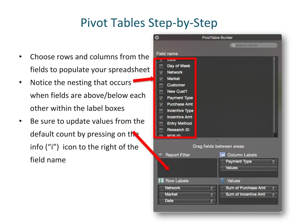 pivot tables step by step 1