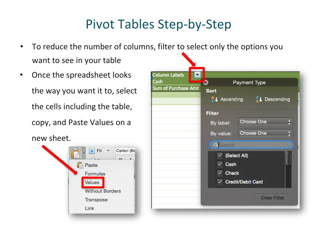 pivot tables step by step 2