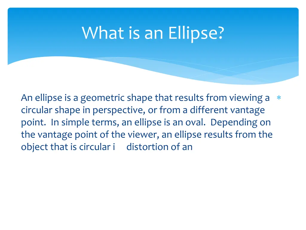 what is an ellipse