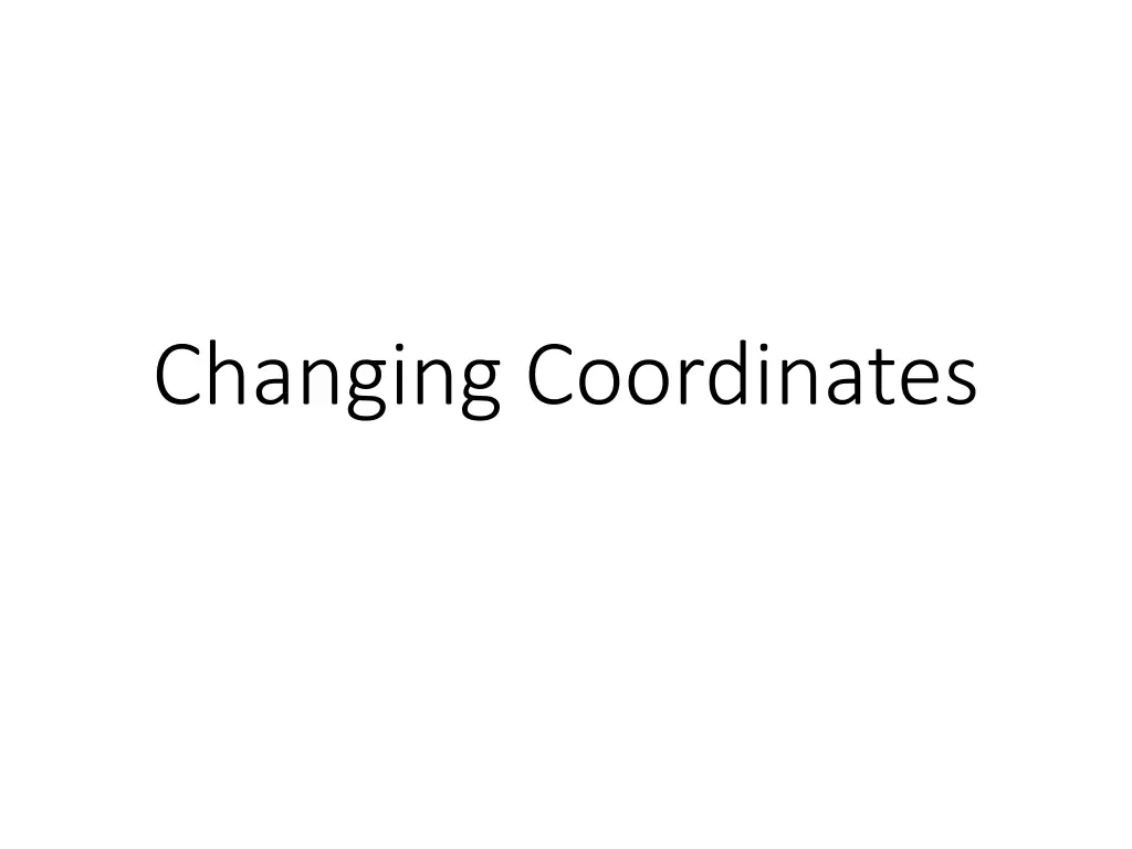 changing coordinates
