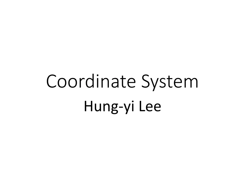 coordinate system hung yi lee
