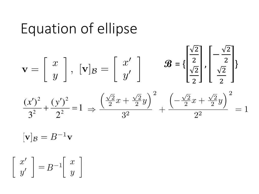equation of ellipse 2