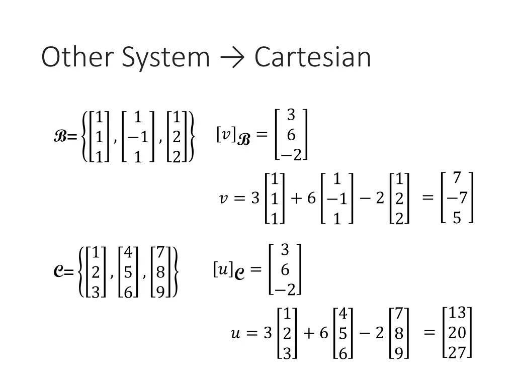other system cartesian