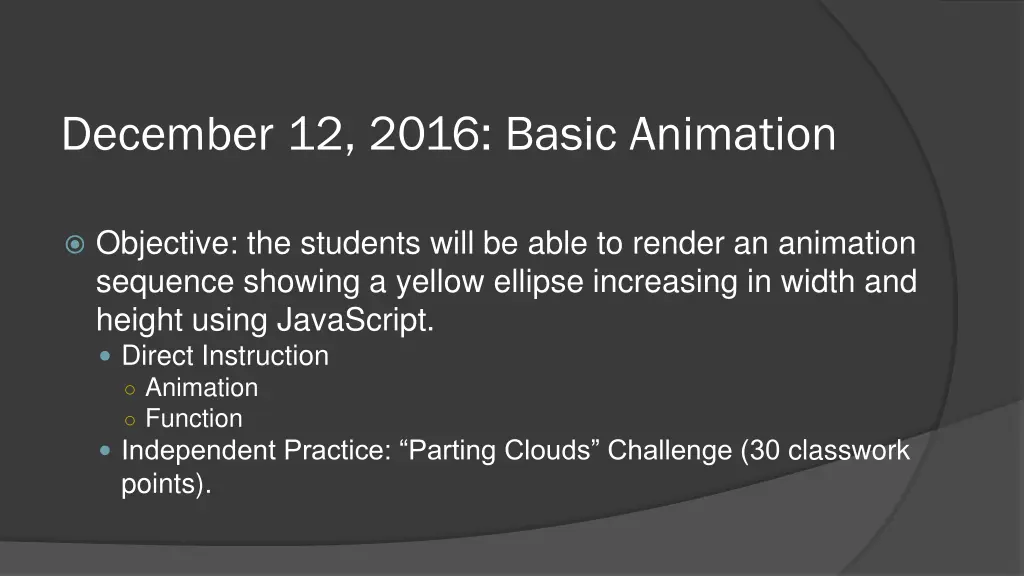 december 12 2016 basic animation