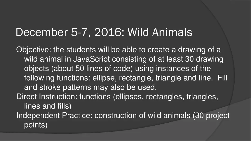 december 5 7 2016 wild animals