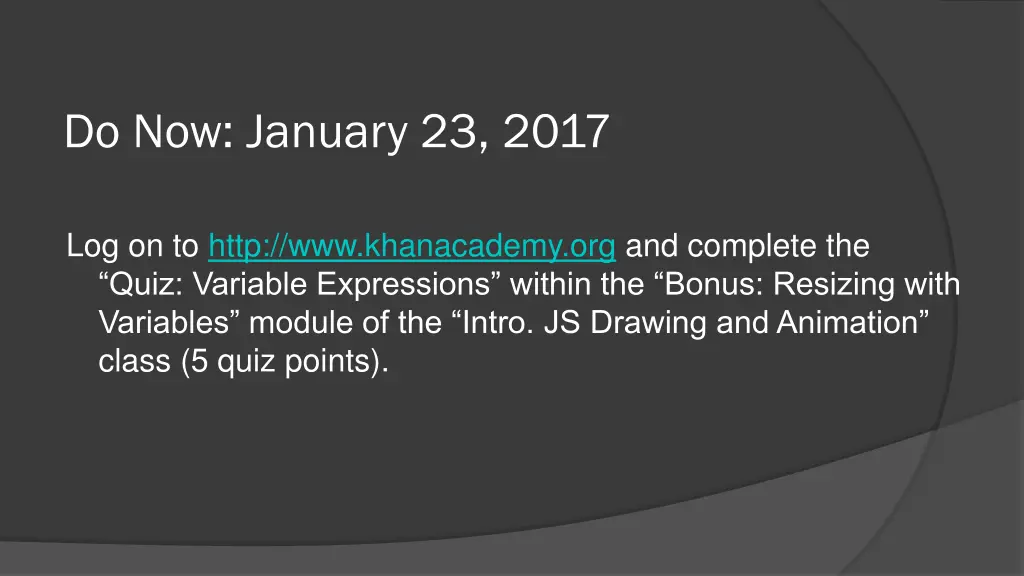 do now january 23 2017