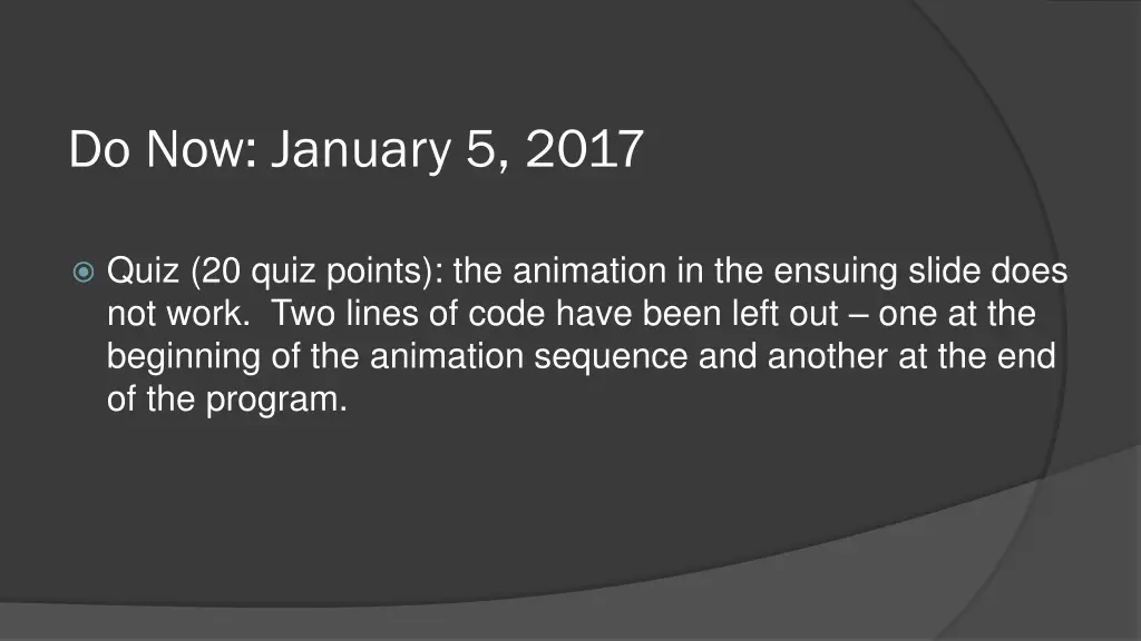 do now january 5 2017