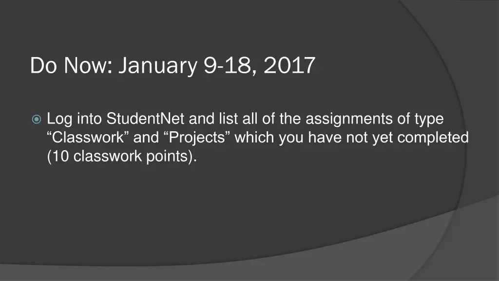 do now january 9 18 2017