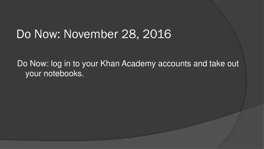 do now november 28 2016