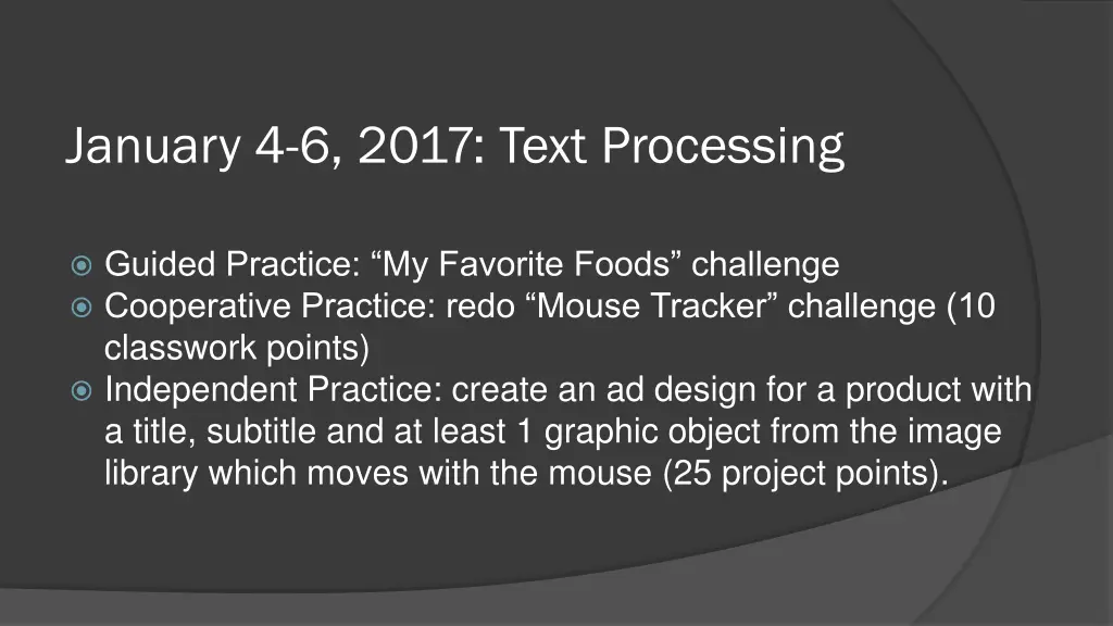 january 4 6 2017 text processing