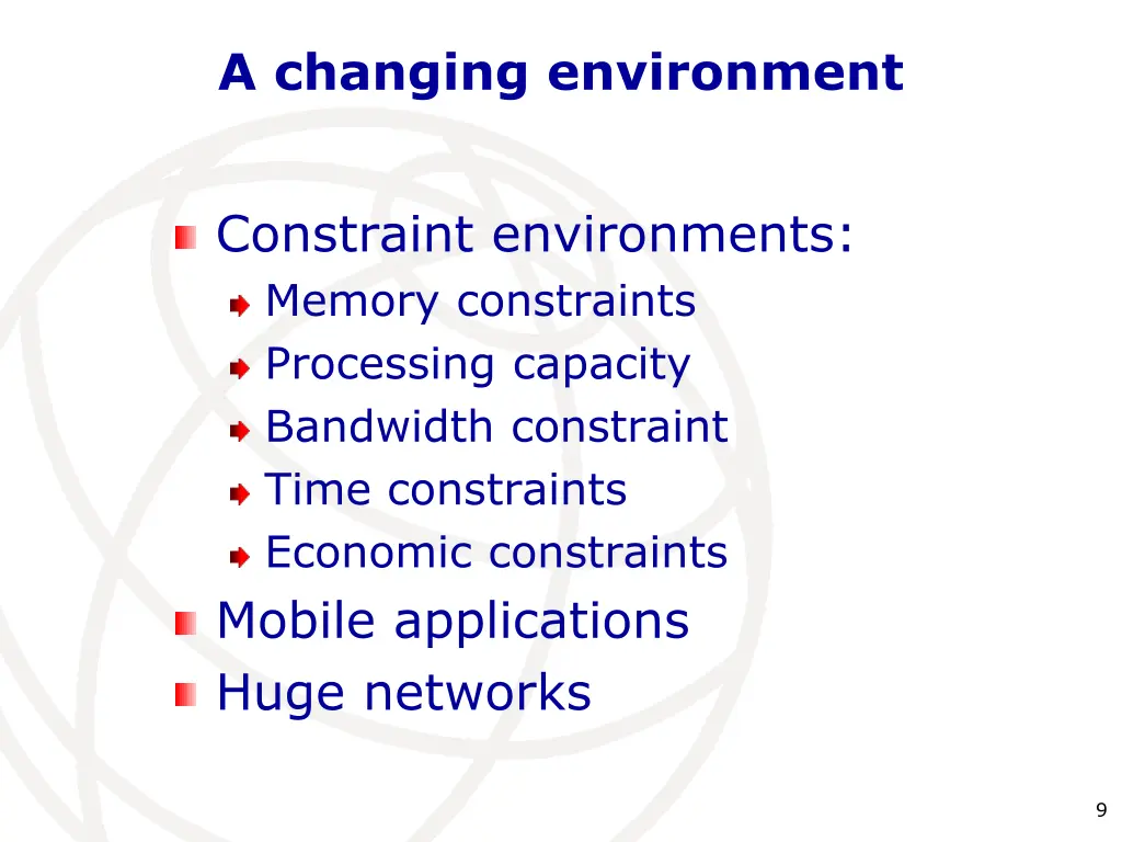 a changing environment