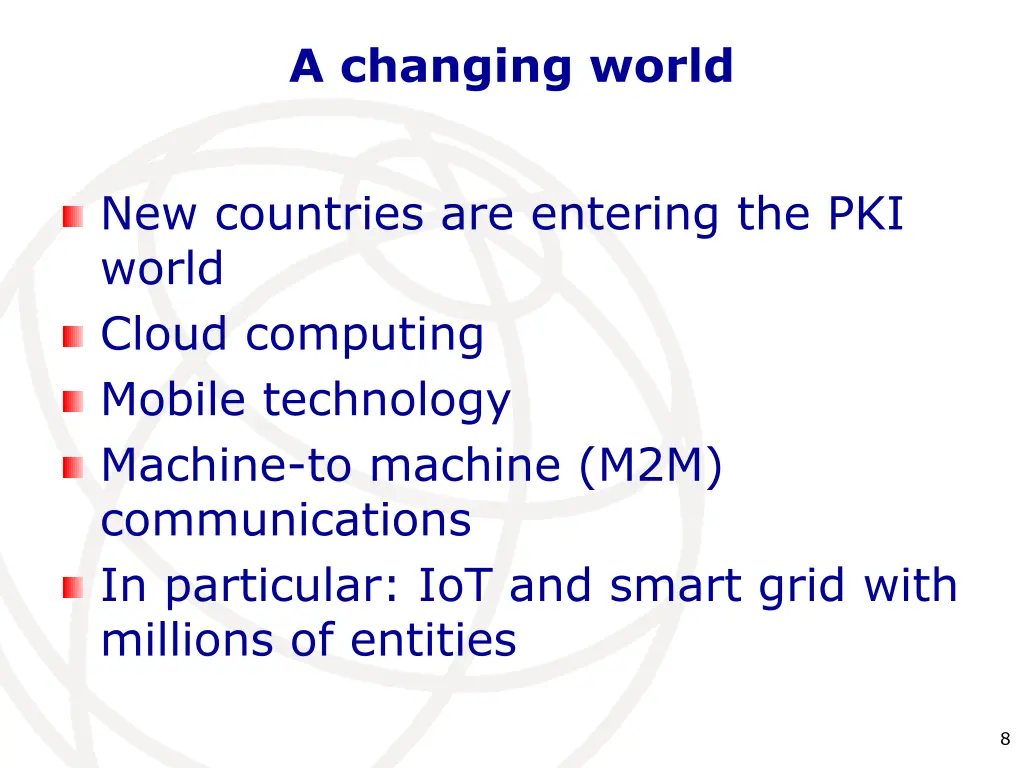 a changing world