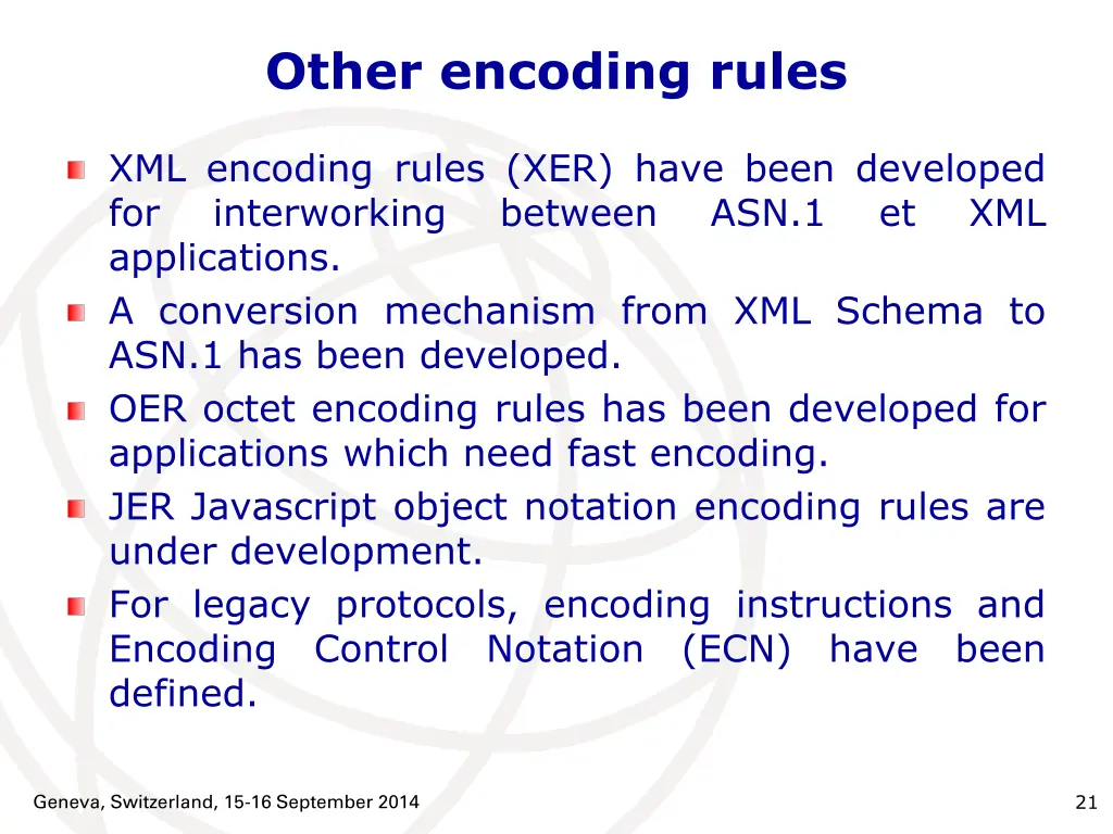 other encoding rules