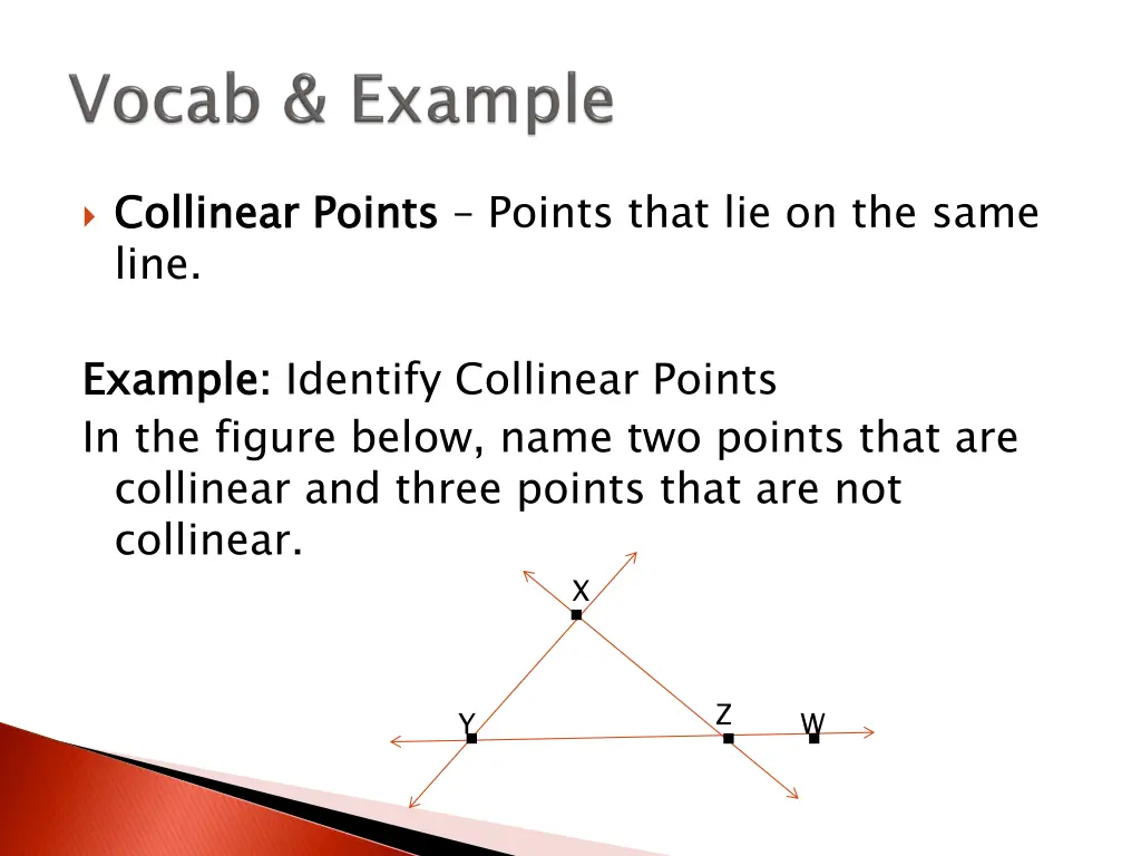 collinear points line