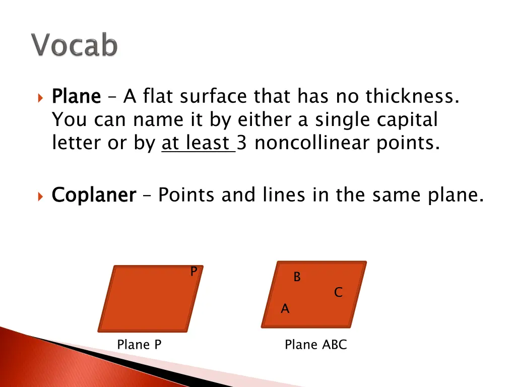 plane you can name it by either a single capital