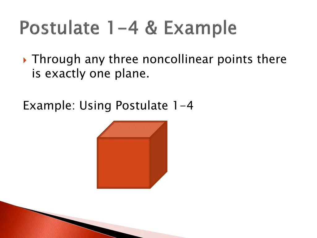 through any three noncollinear points there