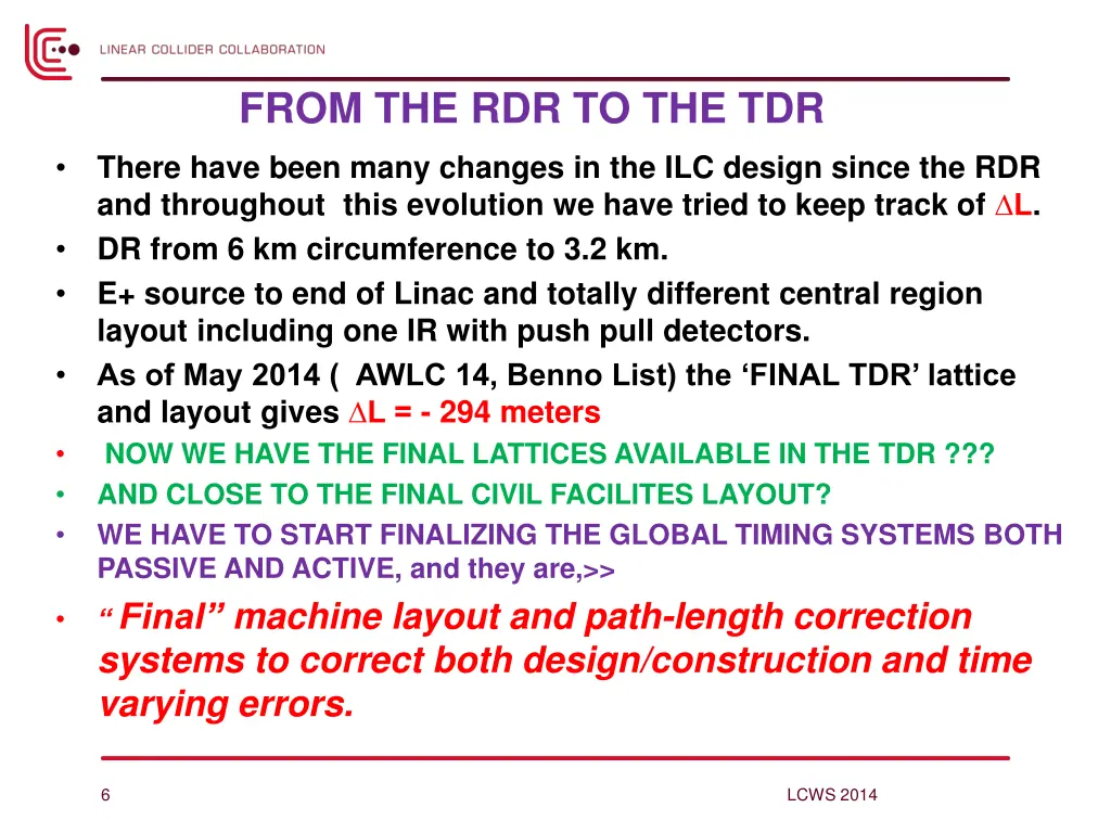 from the rdr to the tdr