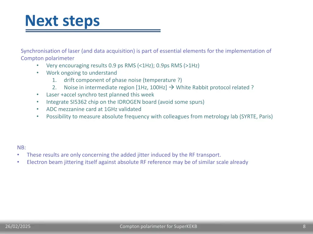 next steps