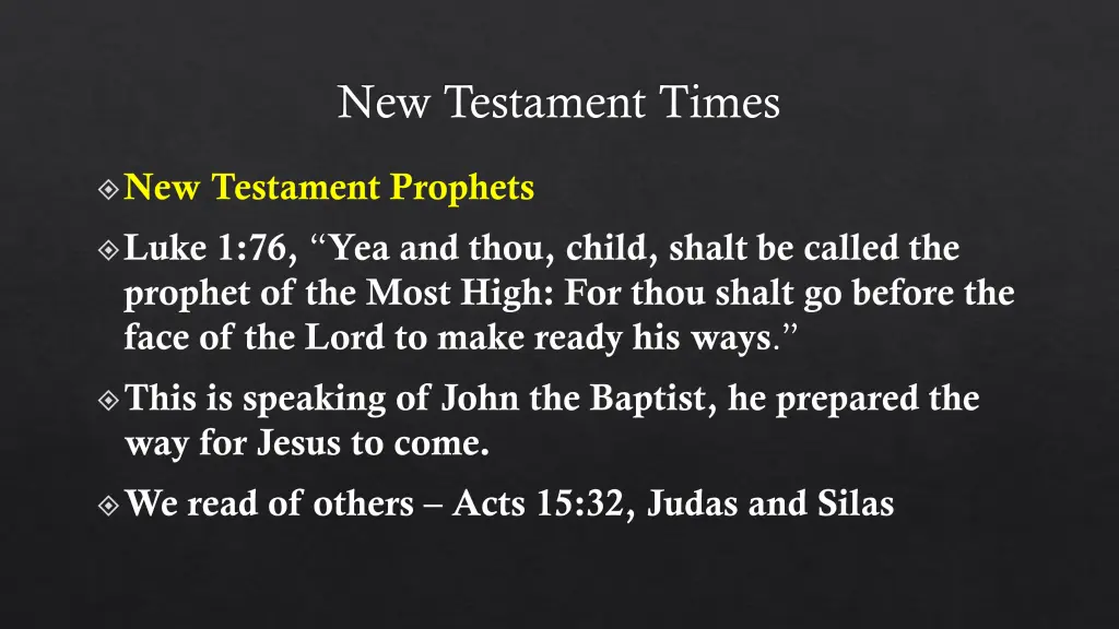 new testament times