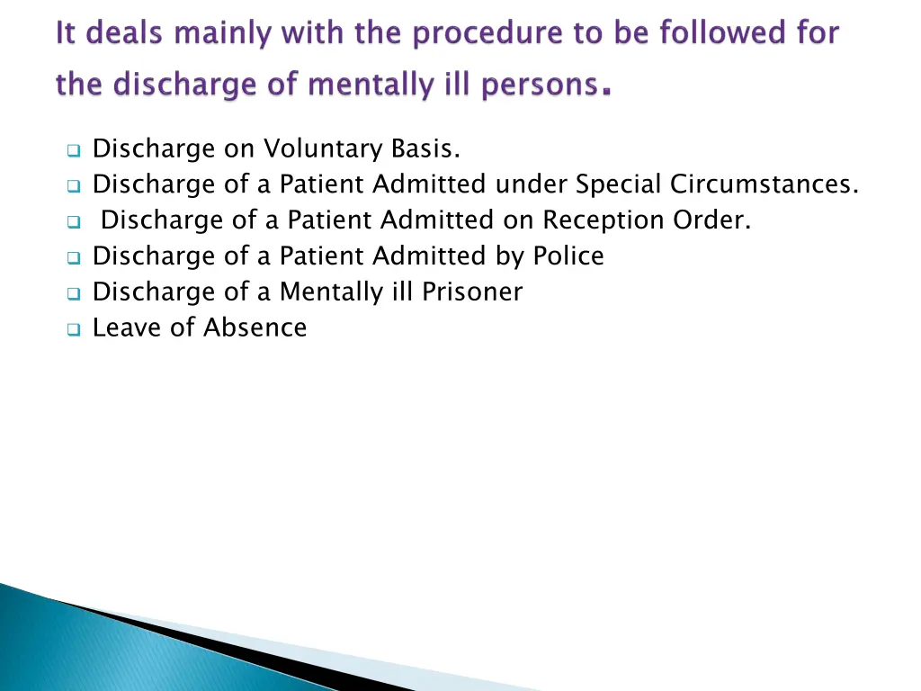 discharge on voluntary basis discharge