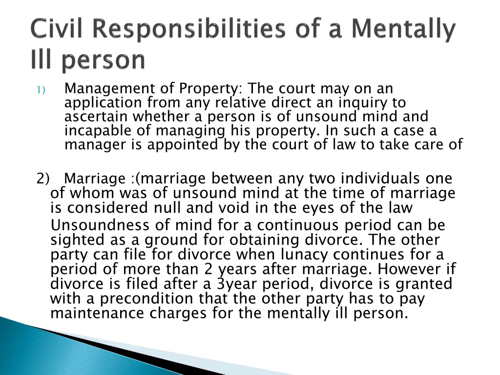 management of property the court