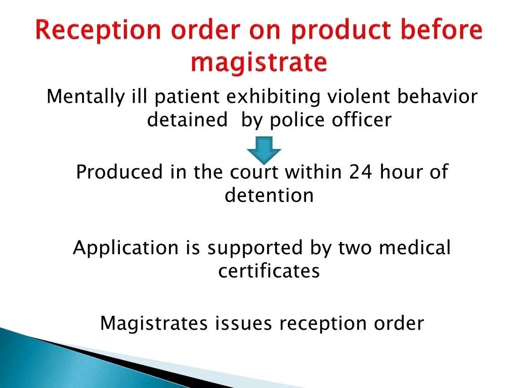 mentally ill patient exhibiting violent behavior
